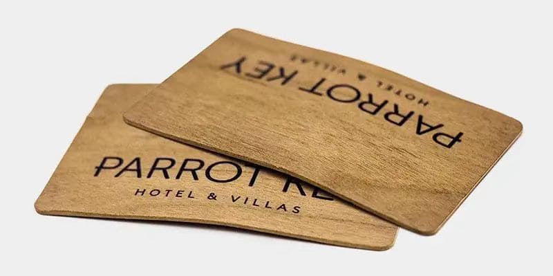 Tarjeta de acceso de hotel RFID de madera personalizada