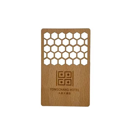Tarjeta llave de hotel rfid de madera