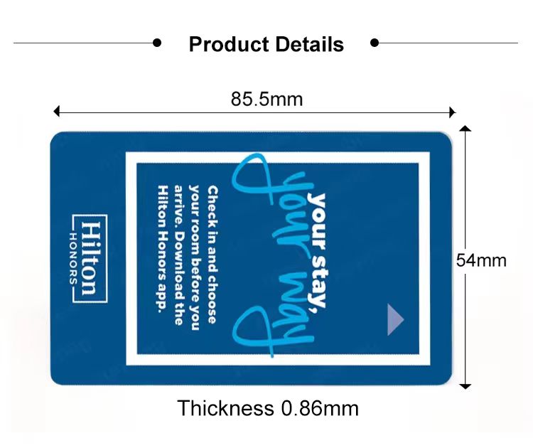 Tarjeta de PVC RFID para hoteles