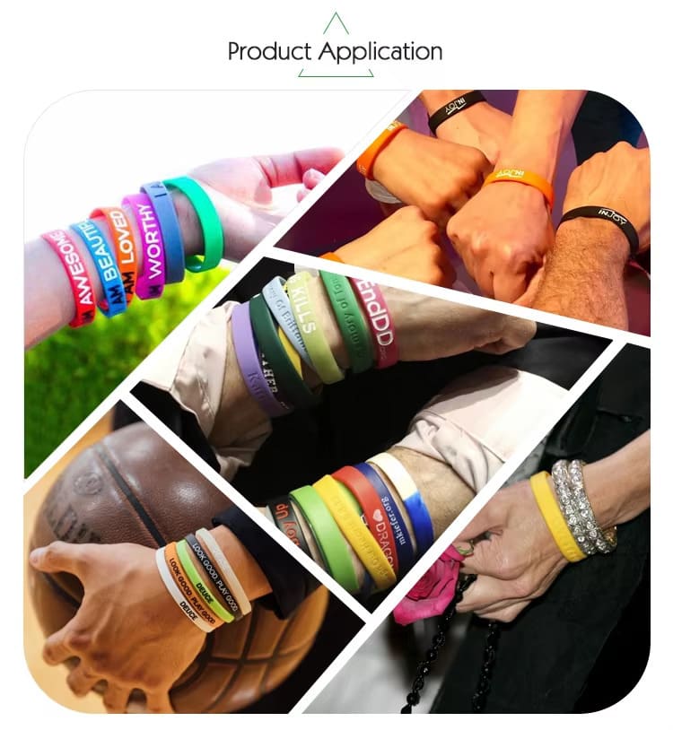 Application of silicone wristband