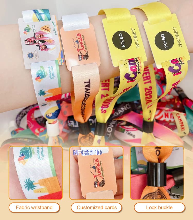 RFID Woven Wristband for Cashless Payment