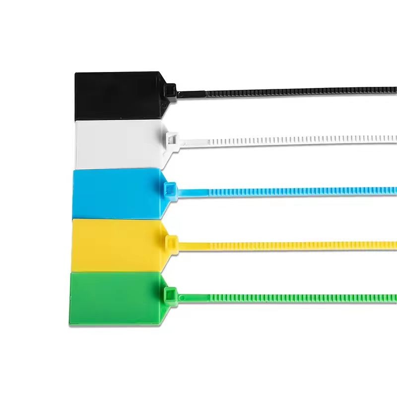 Etiqueta de nailon con brida para cable de plástico RFID NFC NTAG213 de 13,56 MHz y 1K, impresa a medida