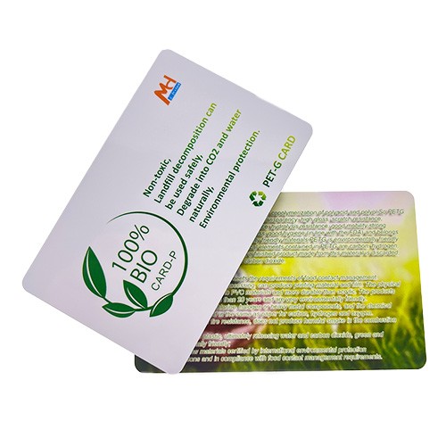 Tarjeta de plástico RFID NFC de material PETG ecológico con impresión de logotipo personalizado