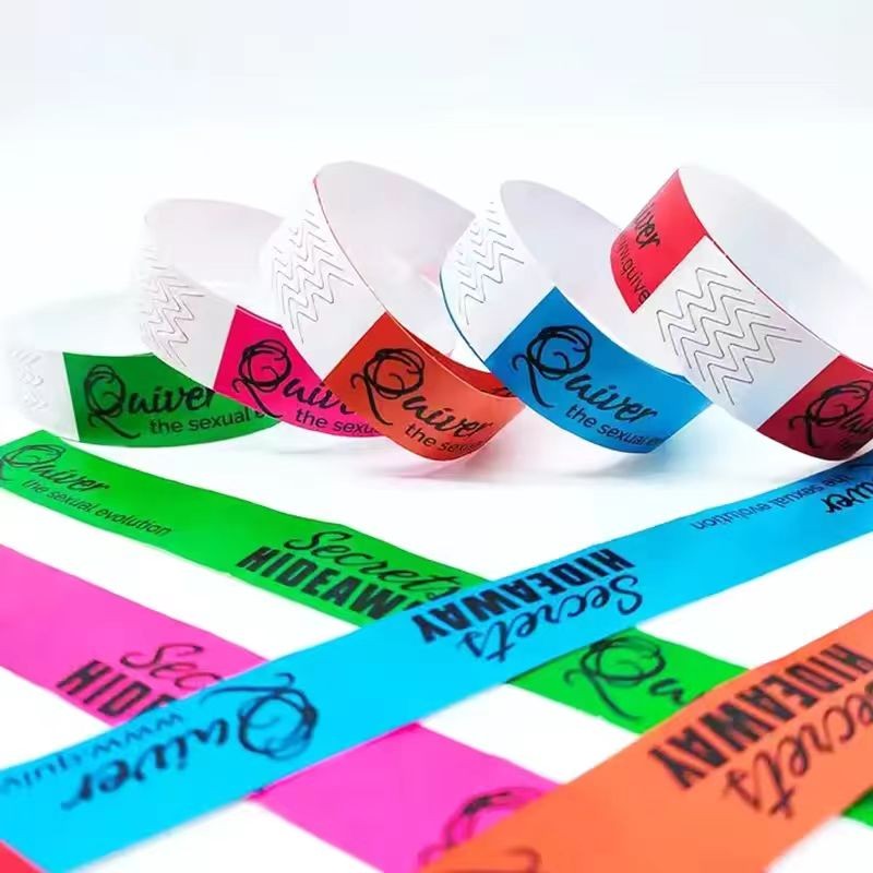 Pulseras desechables de papel sintético