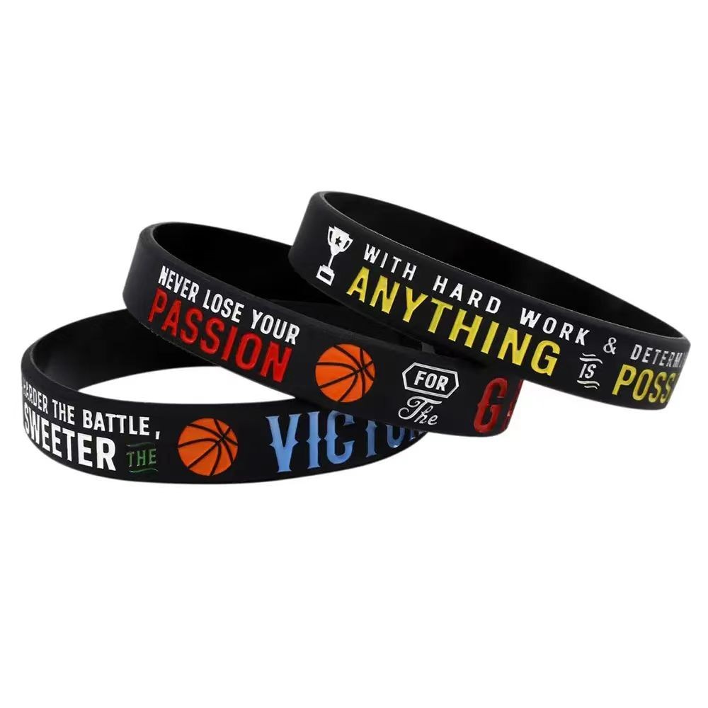 Pulseras de silicona impresas y grabadas. Pulseras de silicona personalizadas para regalos personalizados.