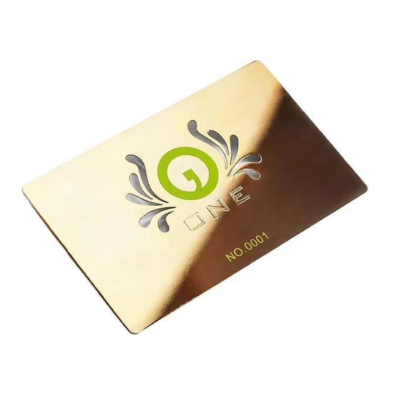 Tarjetas de visita metálicas de lujo personalizadas sin contacto con chips RFID y NFC
