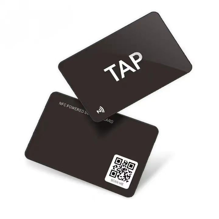 Tarjeta de presentación digital NFC NTAG 215 NTAG 216 negra mate para redes sociales