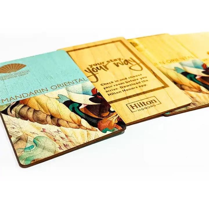 Tarjeta de madera con llave comercial RFID NFC con impresión de bambú de lujo personalizada