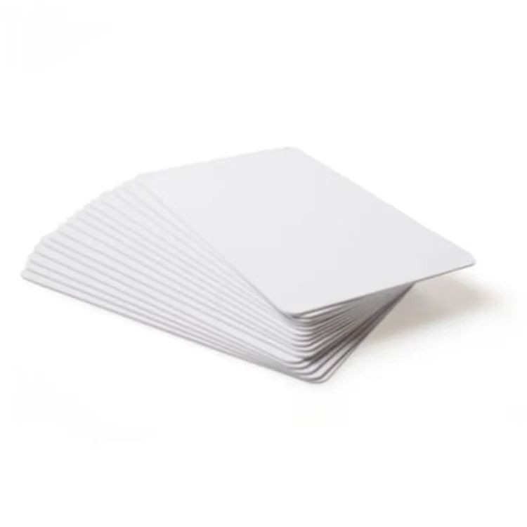 Tarjeta NFC en blanco de 13,56 MHz RFID Ntag213/Ntag215/Ntag216, tarjeta PVC inteligente regrabable blanca