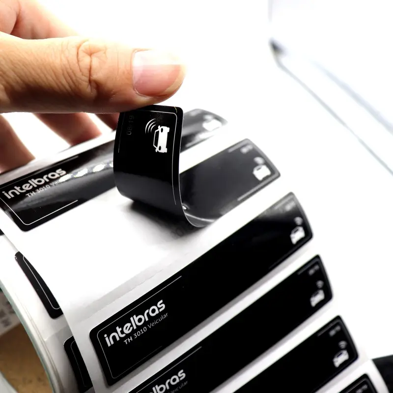 Etiqueta RFID UHF para parabrisas de coche, resistente al agua