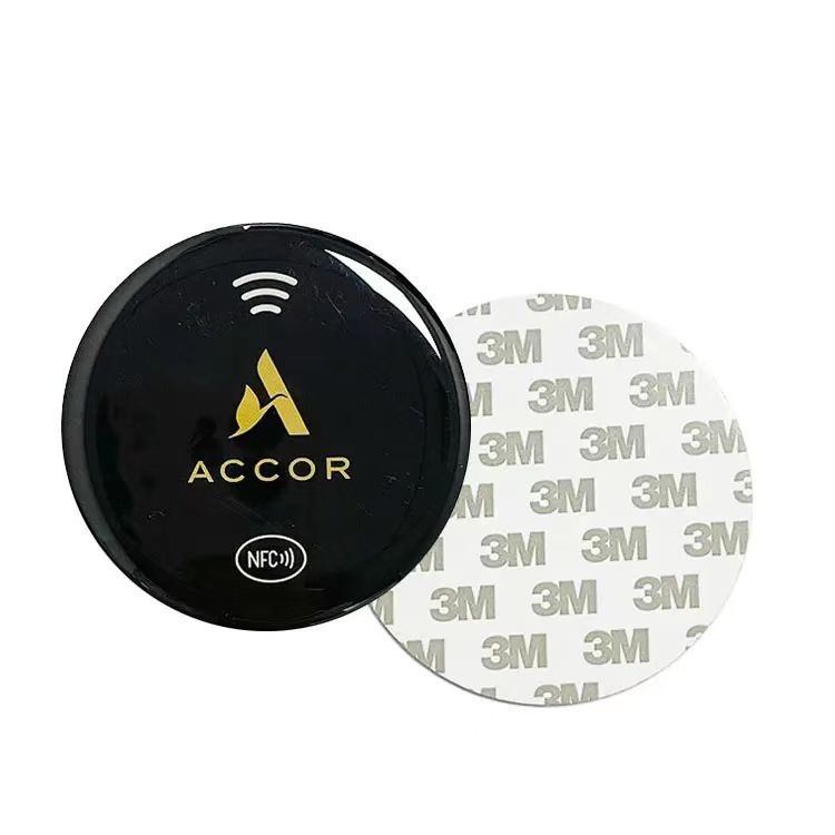 Etiquetas NFC de epoxi impermeables de 25/30 mm de diámetro para compartir en redes sociales, pegatinas para teléfonos móviles
