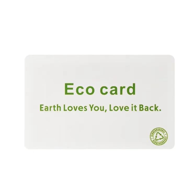 Tarjetas biológicas recicladas, ecológicas y biodegradables