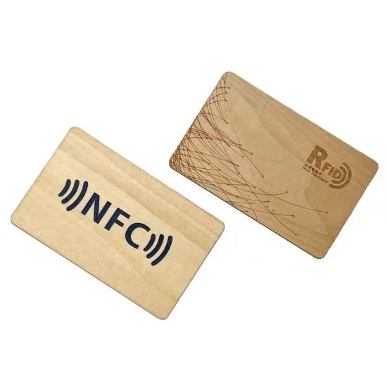 Tarjeta de llave RFID de madera con chip inteligente de bambú para hotel