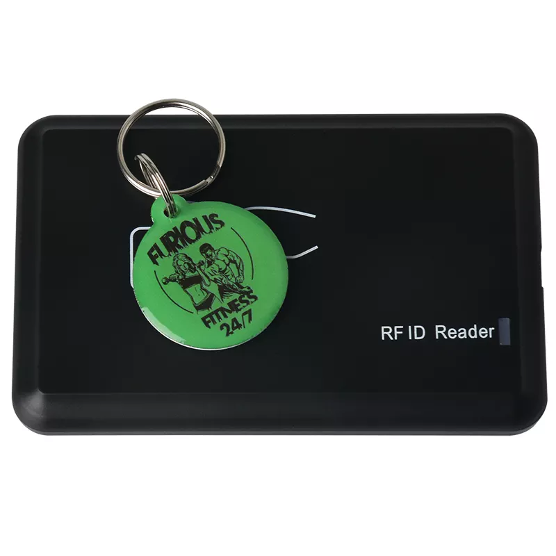 Llavero con etiqueta NFC RFID pasiva regrabable y epoxi, personalizado, al por mayor