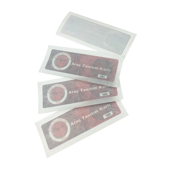 Etiqueta RFID para vehículo, antidesgarro, 860-960 MHz, UHF, para parabrisas