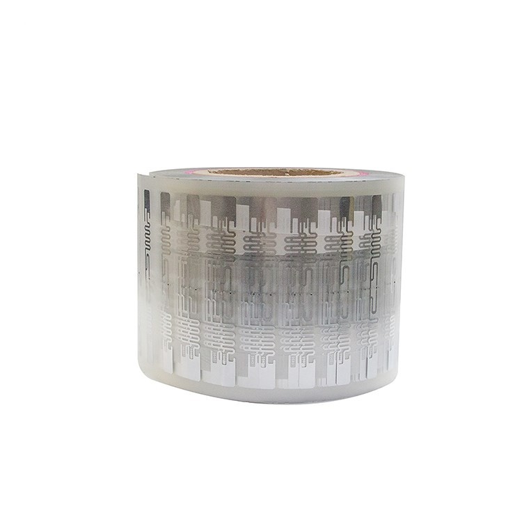 Etiqueta adhesiva RFID UHF con chip 9640 H3 H9, tamaño de antena de 94,8 x 8,15 mm
