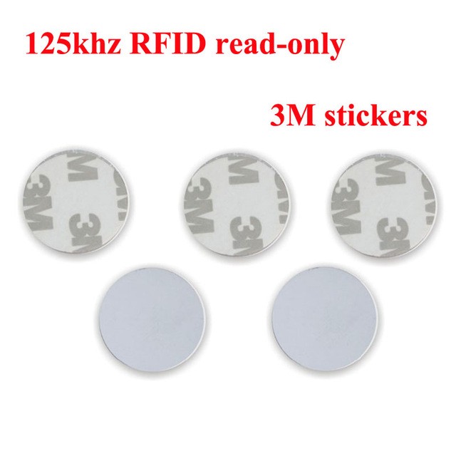Etiqueta RFID de PVC redonda blanca TK4100 EM4305 de 125 kHz