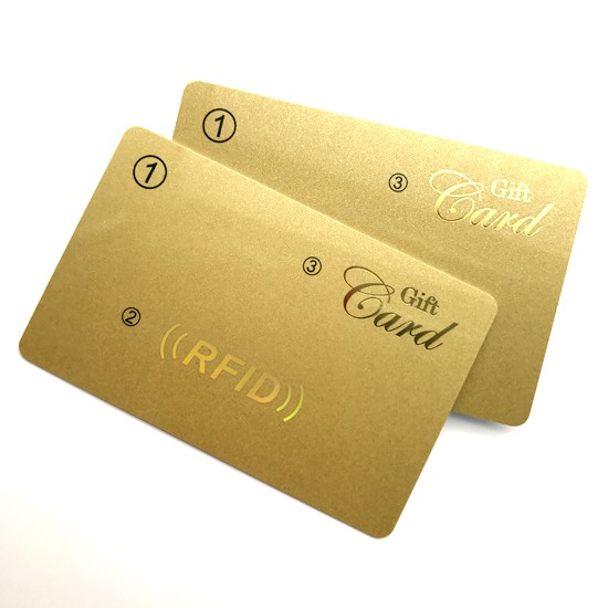 Tarjeta de presentación de PVC color dorado