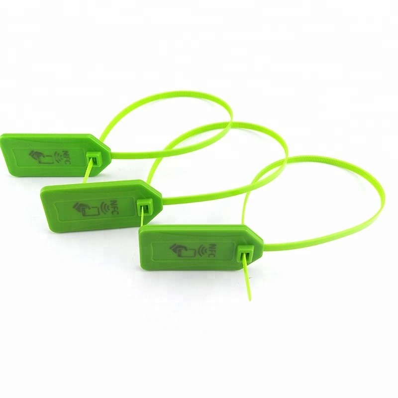 Etiqueta para bridas de nailon y acero con cierre de cremallera liberable, RFID y NFC