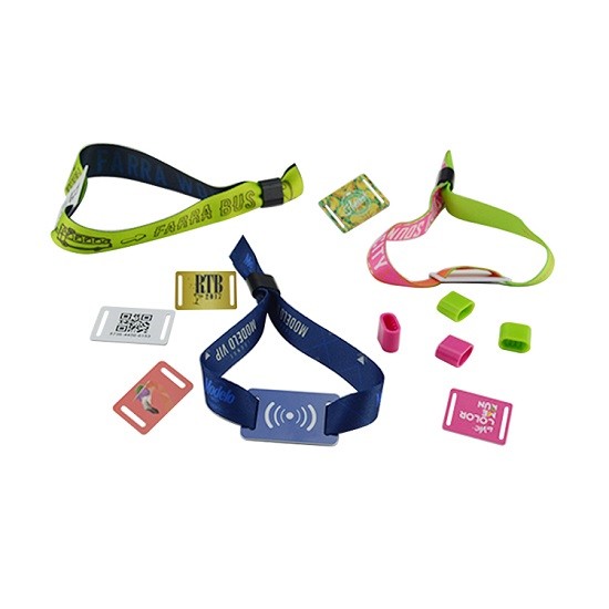 Pulsera de tela tejida RFID de 125 kHz para festivales