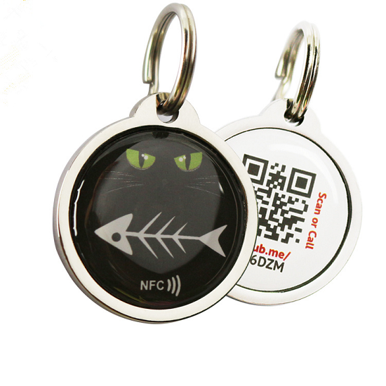 Etiquetas de seguimiento para mascotas con NFC Smart ID, epoxi y luces intermitentes