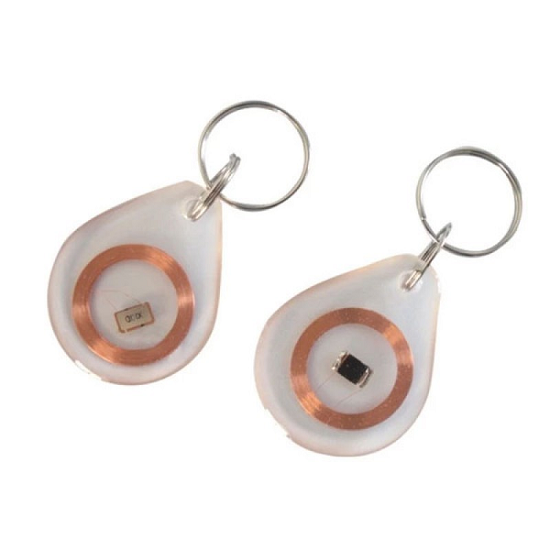 Etiqueta RFID T5577 transparente regrabable de 125 KHz para control de acceso de puertas