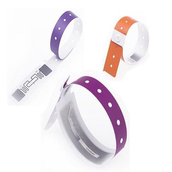 Pulsera de papel desechable RFID de 13,56 MHz para la gestión de pacientes