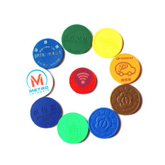 Ficha de moneda de metro RFID resistente al agua