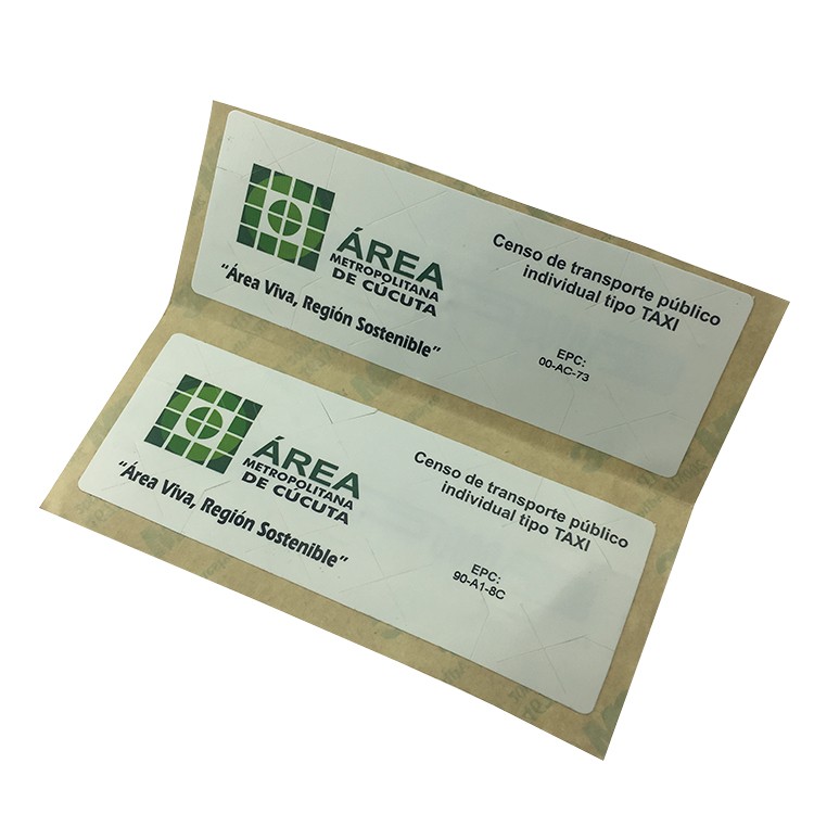 Etiqueta de seguimiento RFID HF UHF para parabrisas de coche, etc.