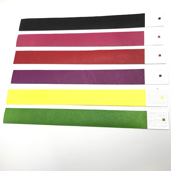 Pulsera RFID desechable Tyvek de colores para publicidad
