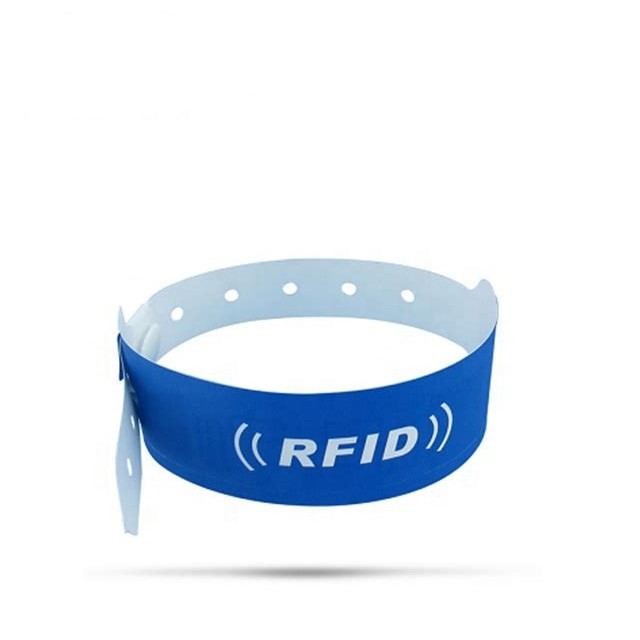 Pulsera RFID desechable UHF H3 NFC con impresión en tela de papel PP para identificación médica