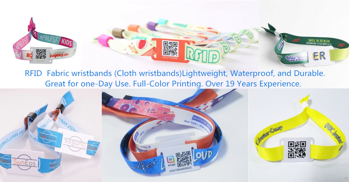 Pulsera de poliéster RFID para la gestión de entradas de eventos
