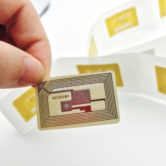 Adhesivo enrollable NFC desechable de 13,56 MHz