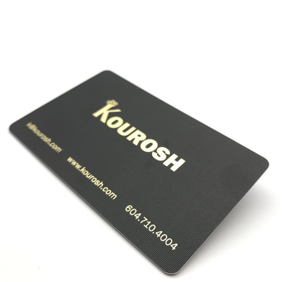 Tarjeta de membresía de PVC de alta calidad con superficie de textura especial para club