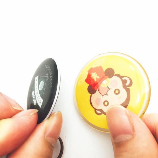 Etiqueta de llavero con borde redondo de epoxi NFC ISO14443A