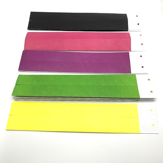 Pulsera RFID desechable Tyvek de colores para publicidad