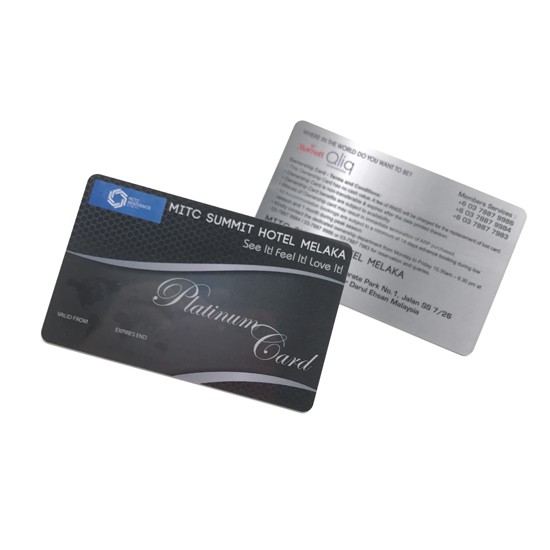 Tarjeta de membresía de PVC con impresión a cuatro colores de nuevo diseño