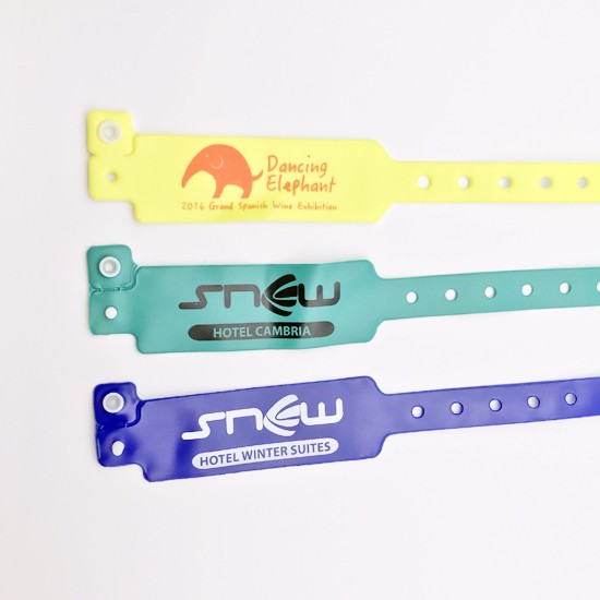 Pulseras desechables de PVC con control de acceso RFID para festivales