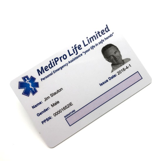 Tarjeta de identificación con fotografía de plástico con impresión de seguridad de personalización opcional