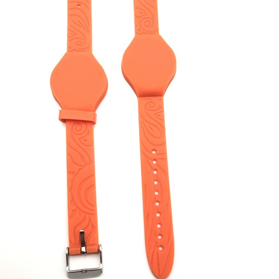 Pulsera RFID de PVC blando impermeable con chip de baja frecuencia de 125 kHz