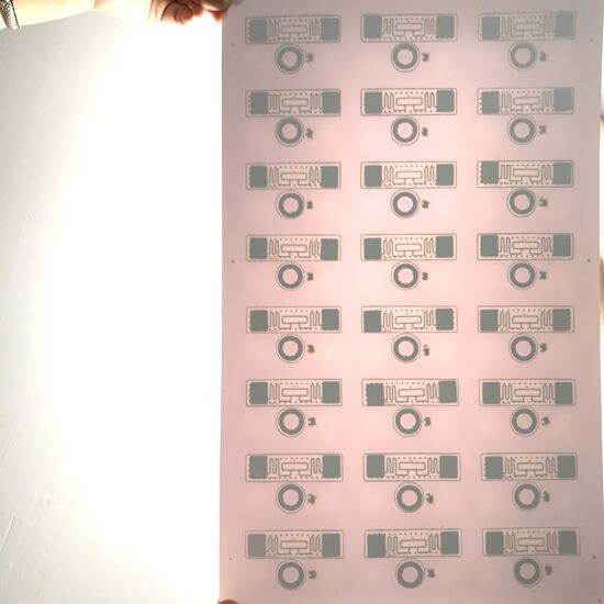 Lámina de incrustación RFID de doble frecuencia de 125 KHz y 13,56 MHz