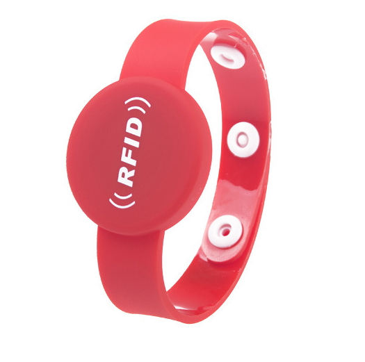 Pulsera NFC con botón desechable de PVC blando RFID