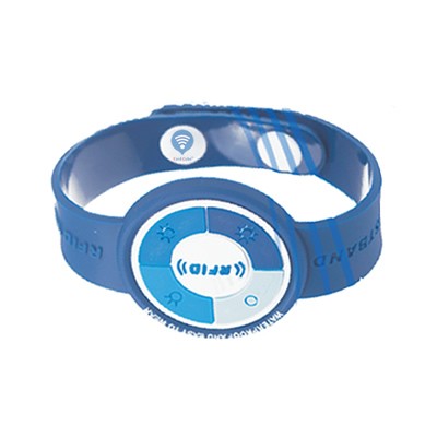 Pulsera NFC con botón desechable de PVC blando RFID