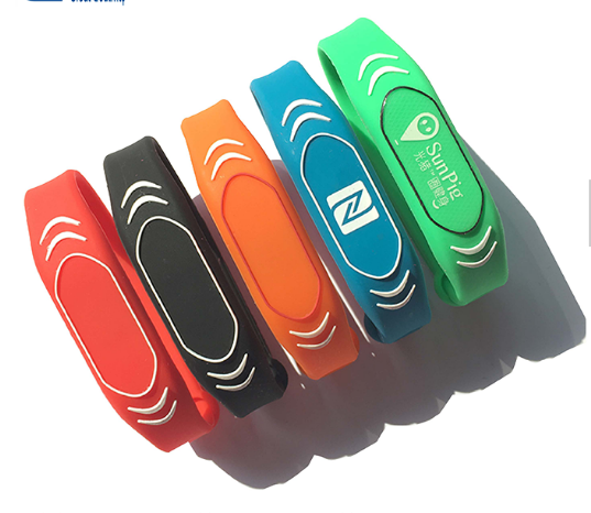 Pulsera RFID de silicona programable y ajustable, resistente al agua, de 13,56 MHz, para piscinas.