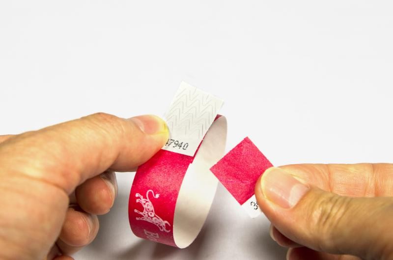 Pulsera desechable RFID Tyvek con impresión digital y chip UHF