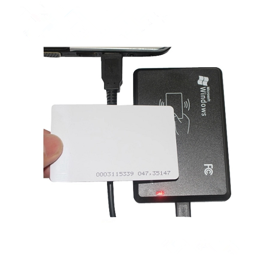 Lector de tarjetas de identificación inteligente RFID LF con interfaz USB/RS232 de 125 KHZ