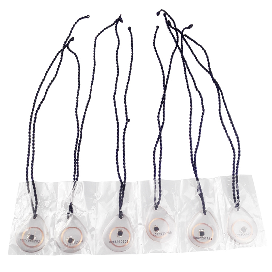 Etiqueta RFID T5577 transparente regrabable de 125 KHz para control de acceso de puertas