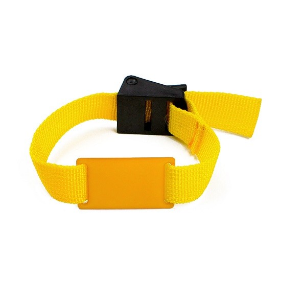 Pulsera tejida RFID para festivales con etiqueta epoxi