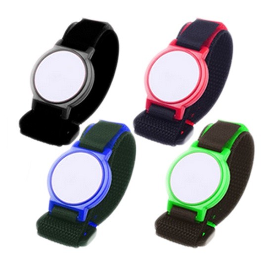Pulsera de tejido RFID ajustable de 13,56 MHz para festivales