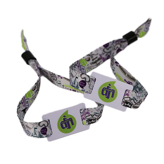 Pulsera de tela tejida RFID de 125 kHz para festivales